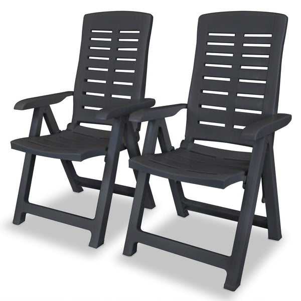 vidaXL 3-Piece Bistro Set Plastic Anthracite