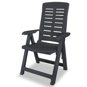 vidaXL 3-Piece Bistro Set Plastic Anthracite