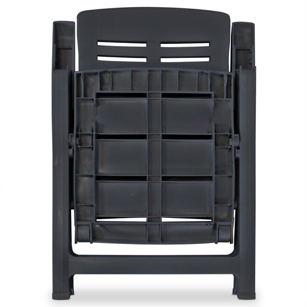 vidaXL 3-Piece Bistro Set Plastic Anthracite