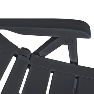 vidaXL 3-Piece Bistro Set Plastic Anthracite