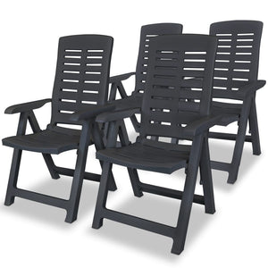 vidaXL 5-piece Garden Dining Set Plastic Anthracite
