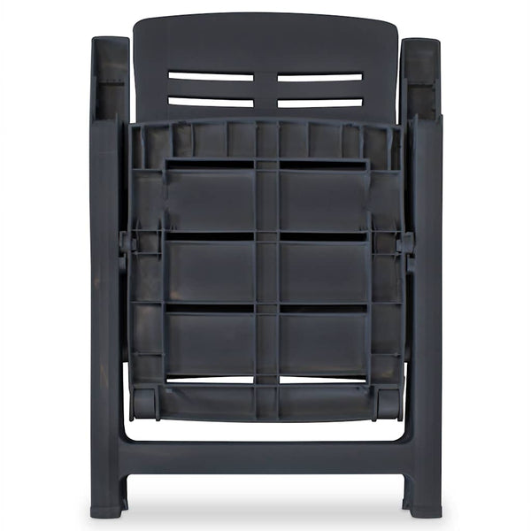 vidaXL 7-Piece Outdoor Dining Set Plastic Anthracite