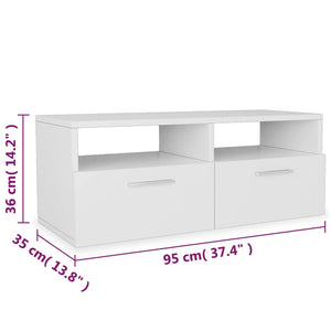 vidaXL 2 pcs. TV Cabinets Engineered Wood 95x35x36 cm White