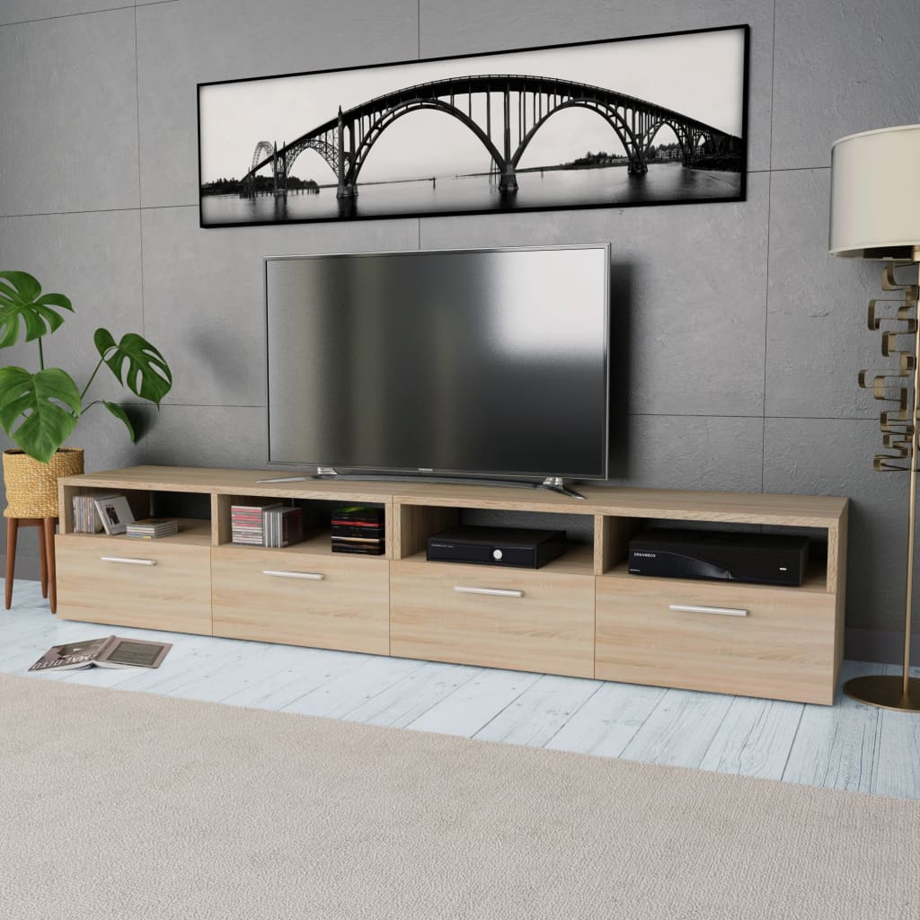 vidaXL 2 pcs. TV Cabinets Engineered Wood 95x35x36 cm Oak