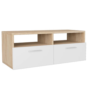 vidaXL 2 pcs. TV Cabinets Engineered Wood 95x35x36 cm Oak and White