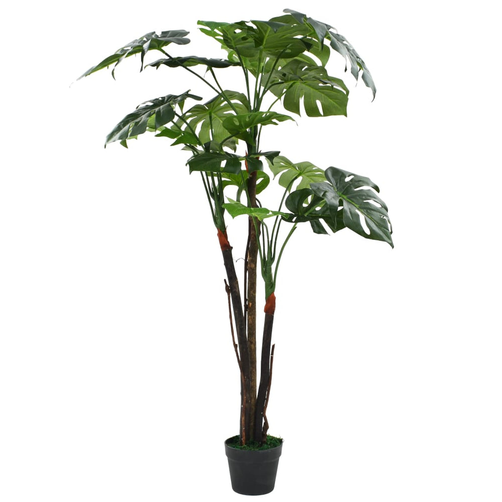 vidaXL Artificial Monstera Swiss Cheese Plant with Pot 130 cm Green