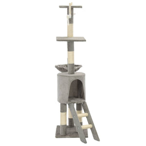 vidaXL Cat Scratching Post with Sisal Columns 138 cm Grey