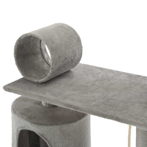 vidaXL Cat Tree with Sisal Scratching Posts 140 cm Grey