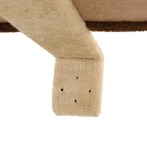 vidaXL Wall-Mounted Cat Tree with Sisal Scratching Posts 194 cm Beige/Brown
