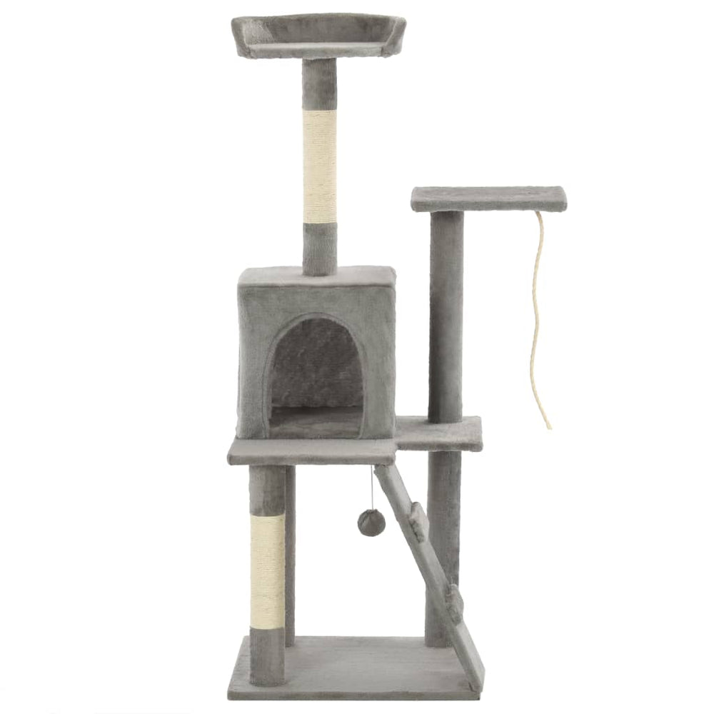 vidaXL Cat Tree with Sisal Scratching Posts 120 cm Grey