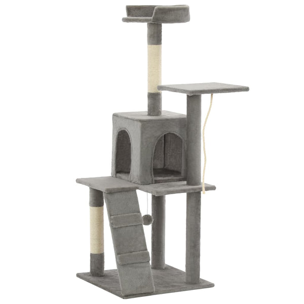 vidaXL Cat Tree with Sisal Scratching Posts 120 cm Grey