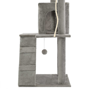 vidaXL Cat Tree with Sisal Scratching Posts 120 cm Grey