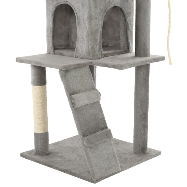 vidaXL Cat Tree with Sisal Scratching Posts 120 cm Grey