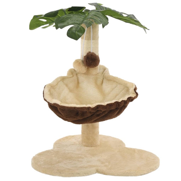 vidaXL Cat Scratching Post with Sisal Scratching Pole 50 cm Beige and Brown