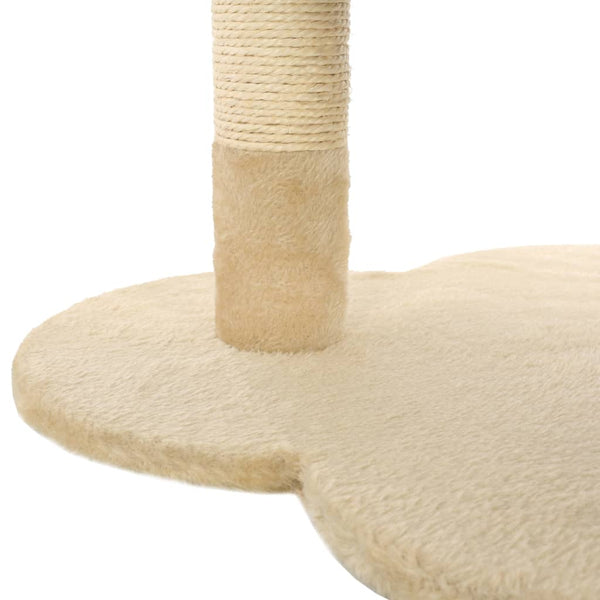 vidaXL Cat Scratching Post with Sisal Scratching Pole 50 cm Beige and Brown