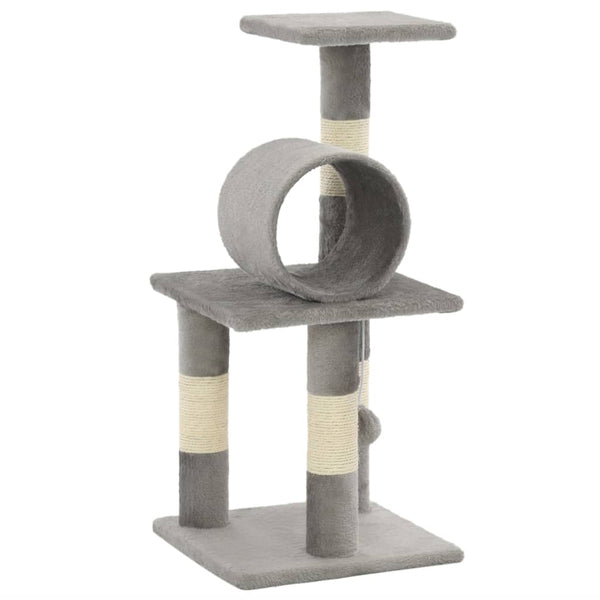 vidaXL Cat Scratching Post Sisal 65 cm Grey