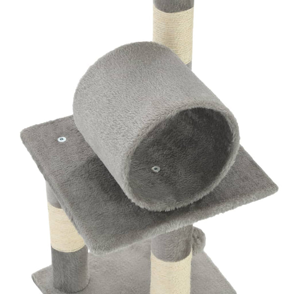 vidaXL Cat Scratching Post Sisal 65 cm Grey