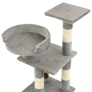 vidaXL Cat Scratching Tree with Sisal Scratching Posts 65 cm Grey