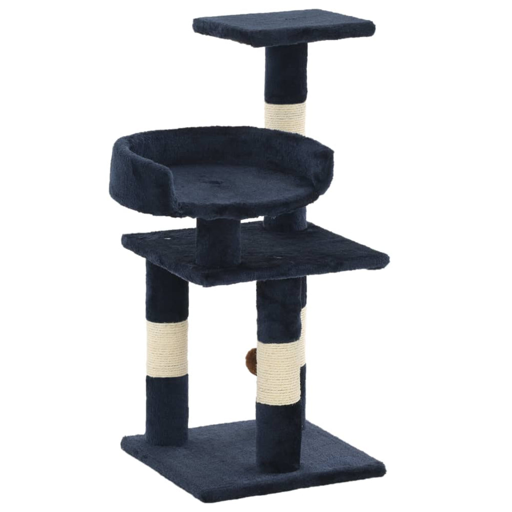 vidaXL Cat Scratching Tree with Sisal Posts 65 cm Blue