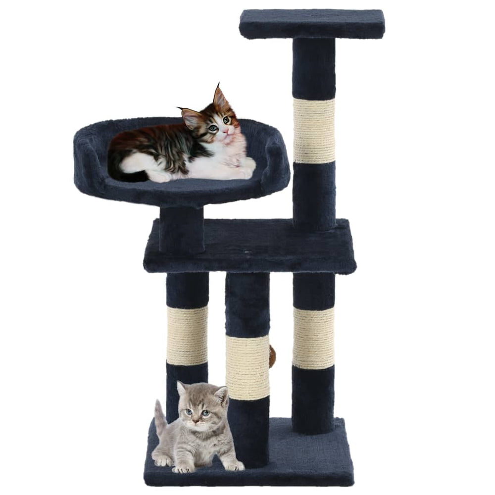 vidaXL Cat Scratching Tree with Sisal Posts 65 cm Blue