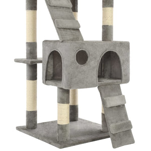 vidaXL Cat Tree with Sisal Scratching Posts 170 cm Grey