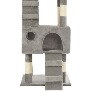 vidaXL Cat Tree with Sisal Scratching Posts 170 cm Grey