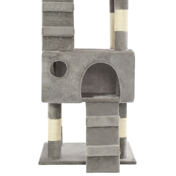 vidaXL Cat Tree with Sisal Scratching Posts 170 cm Grey