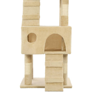 vidaXL Cat Scratching Post with Sisal Columns 170 cm Beige