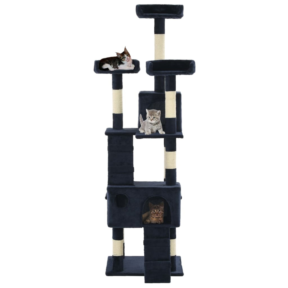 vidaXL Cat Tree with Sisal Posts 170 cm Blue