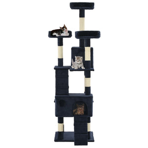 vidaXL Cat Tree with Sisal Posts 170 cm Blue