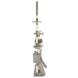 vidaXL Cat Tree with Sisal Scratching Posts 230 - 250 cm Grey