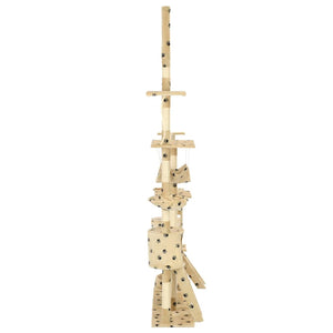 vidaXL Cat Tree Sisal 230 - 250 cm Paw Print Beige