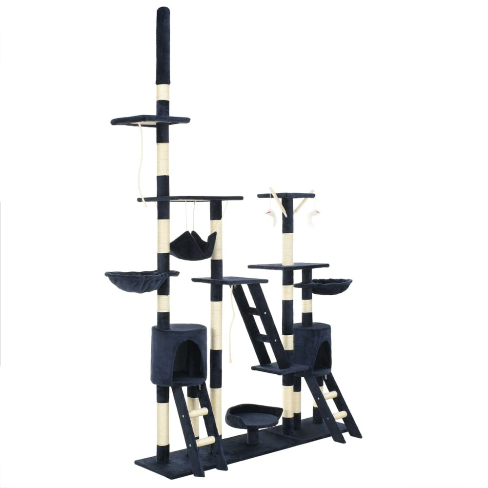 vidaXL Cat Tree with Sisal Scratching Posts 230 - 250 cm Blue