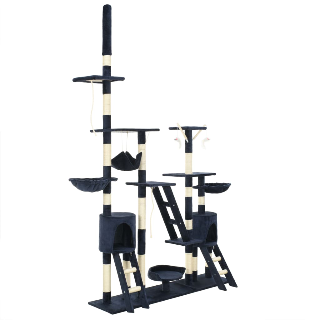 vidaXL Cat Tree with Sisal Scratching Posts 230 - 250 cm Blue