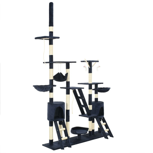 vidaXL Cat Tree with Sisal Scratching Posts 230 - 250 cm Blue
