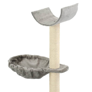 vidaXL Cat Tree with Sisal Scratching Posts 105 cm Grey