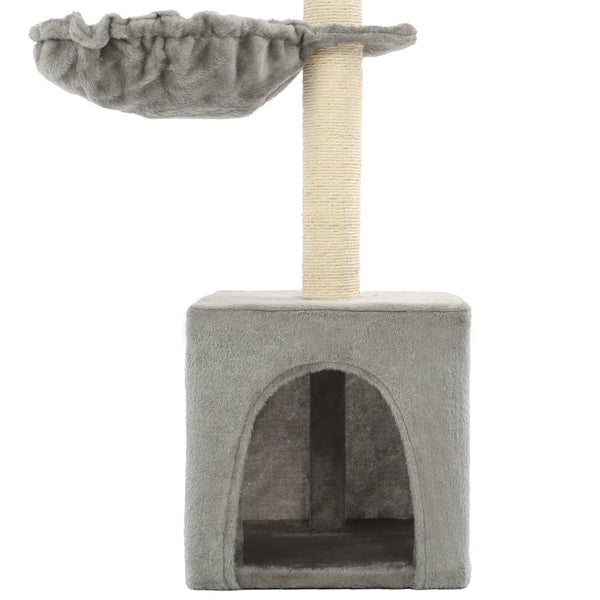 vidaXL Cat Tree with Sisal Scratching Posts 105 cm Grey