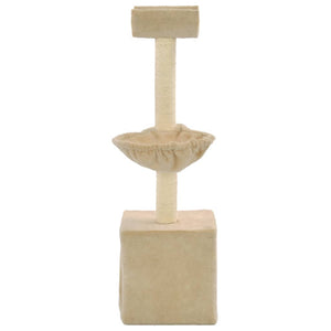 vidaXL Cat Scratching Tree with Sisal Scratching Posts 105 cm Beige