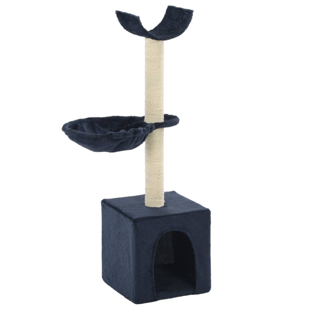vidaXL Cat Scratching Tree with Sisal Scratching Posts 105 cm Blue