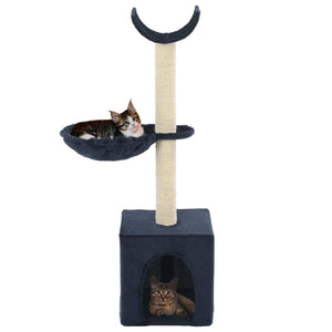 vidaXL Cat Scratching Tree with Sisal Scratching Posts 105 cm Blue