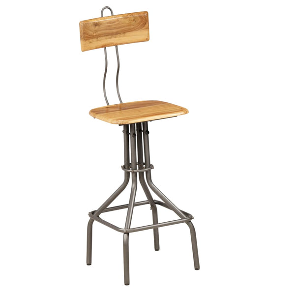 vidaXL Bar Stools 2 pcs Solid Reclaimed Teak Wood