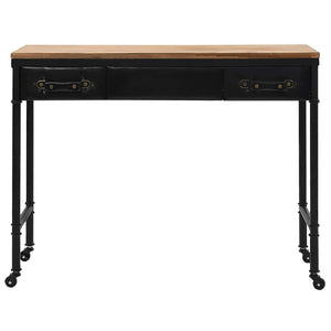 vidaXL Console Table MDF and Fir Wood 100 x 33.5 x 80 cm
