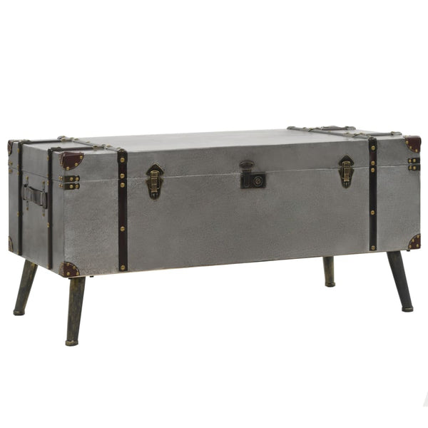 vidaXL Coffee Table MDF and Aluminum 102x51x47.5 cm