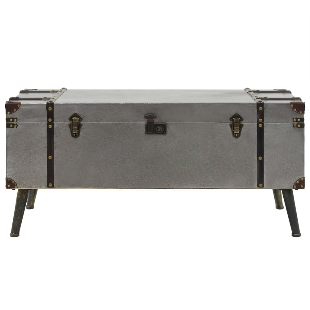 vidaXL Coffee Table MDF and Aluminum 102x51x47.5 cm