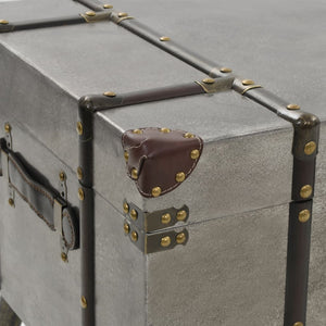 vidaXL Coffee Table MDF and Aluminum 102x51x47.5 cm