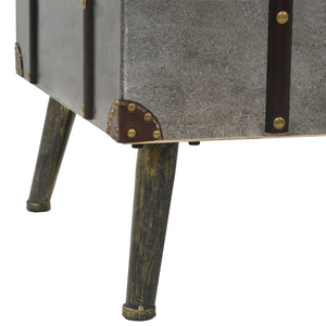 vidaXL Coffee Table MDF and Aluminum 102x51x47.5 cm