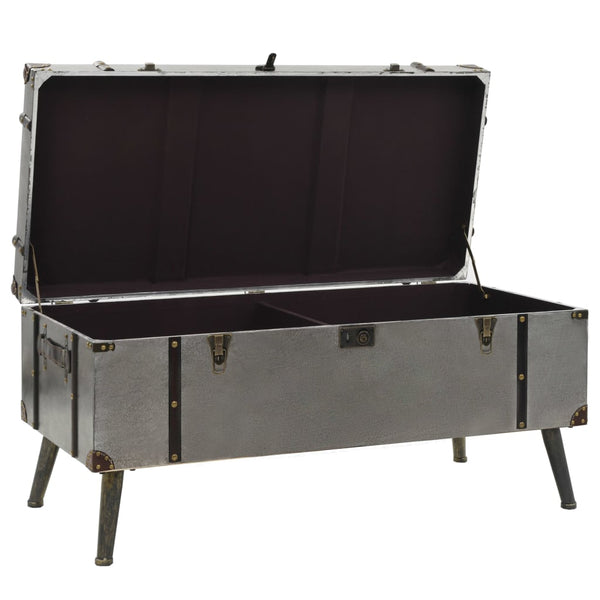 vidaXL Coffee Table MDF and Aluminum 102x51x47.5 cm