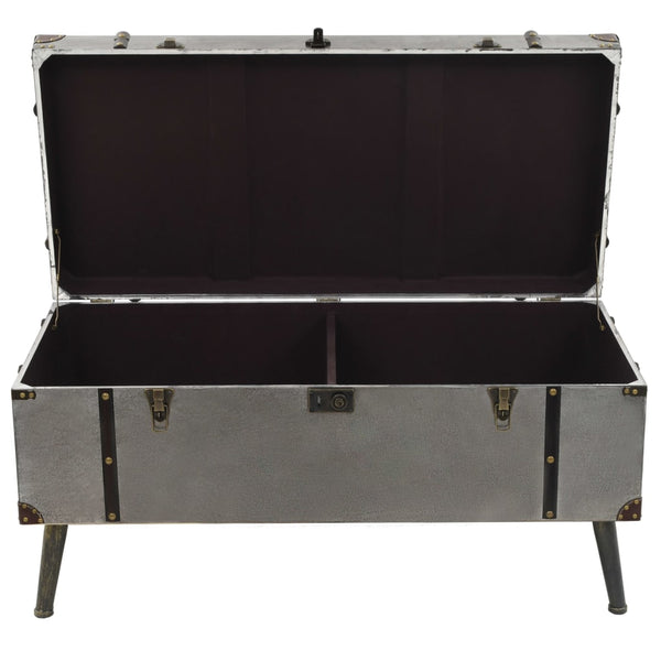 vidaXL Coffee Table MDF and Aluminum 102x51x47.5 cm