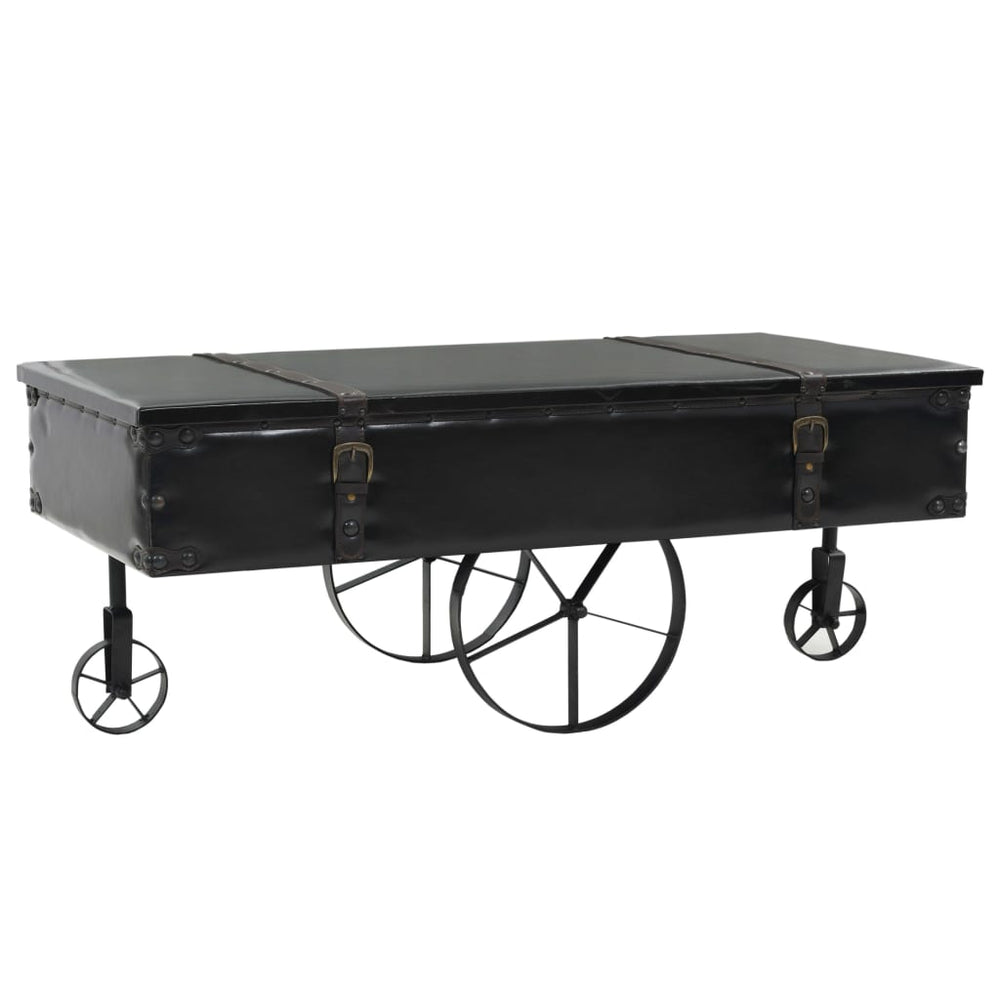 vidaXL Coffee Table MDF and Fir Wood 110x55x43 cm
