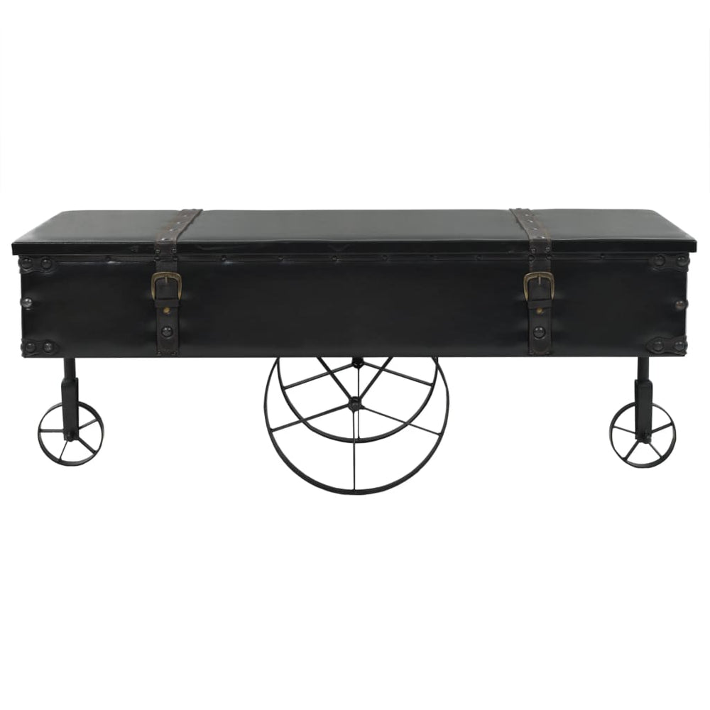 vidaXL Coffee Table MDF and Fir Wood 110x55x43 cm